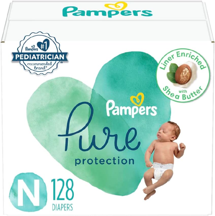 Pampers Pure Protection Diapers Size 0, 31 count - Disposable Diapers - Image 1